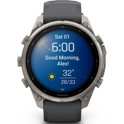 Умные часы Garmin Fenix 9 Pro inReach 47mm Amoled Sapphire Titanium with Graphite/Black Silicone Band (010-04336-21) - фото 61355