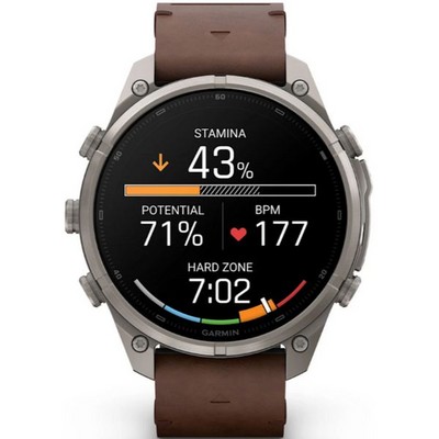 Умные часы Garmin Fenix 9 Pro inReach 47mm Amoled Sapphire Titanium with Walnut Leather Band (010-04336-41) - фото 61359