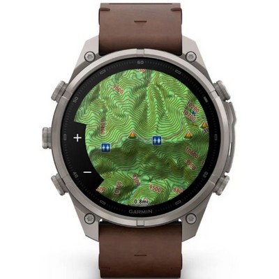 Умные часы Garmin Fenix 9 Pro inReach 47mm Amoled Sapphire Titanium with Walnut Leather Band (010-04336-41) - фото 61360