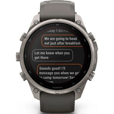 Умные часы Garmin Fenix 9 Pro inReach 47mm Solar Sapphire Titanium with Pebble Gray/Silver Gray Silicone Band (010-04338-01) - фото 61368