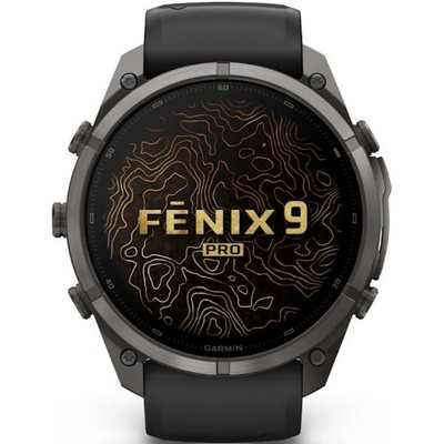 Умные часы Garmin Fenix 9 Pro inReach 51mm Amoled Sapphire Carbon Gray DLC Titanium with Black/Pebble Gray Silicone Band (010-0 - фото 61371