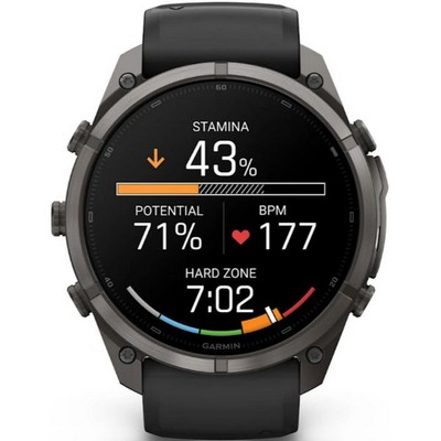 Умные часы Garmin Fenix 9 Pro inReach 51mm Amoled Sapphire Carbon Gray DLC Titanium with Black/Pebble Gray Silicone Band (010-0 - фото 61373