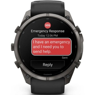 Умные часы Garmin Fenix 9 Pro inReach 51mm Amoled Sapphire Carbon Gray DLC Titanium with Black/Pebble Gray Silicone Band (010-0 - фото 61376