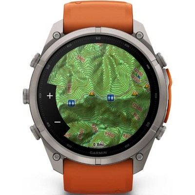 Умные часы Garmin Fenix 9 Pro inReach 51mm Amoled Sapphire Titanium with Autumn Orange/Spark Orange Silicone Band (010-04337-01 - фото 61381