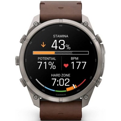 Умные часы Garmin Fenix 9 Pro inReach 51mm Amoled Sapphire Titanium with Walnut Leather Band (010-04337-41) - фото 61393