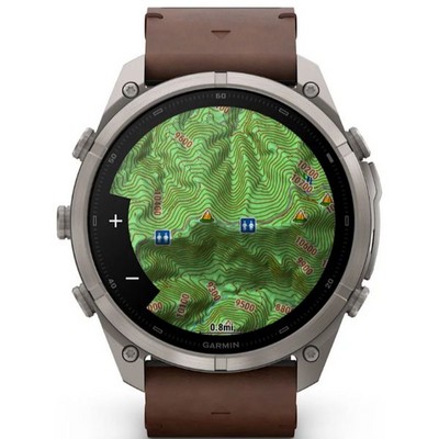 Умные часы Garmin Fenix 9 Pro inReach 51mm Amoled Sapphire Titanium with Walnut Leather Band (010-04337-41) - фото 61395