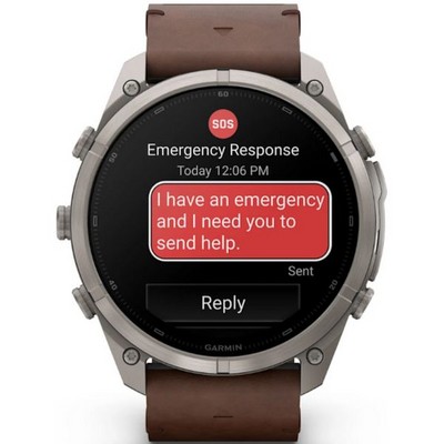 Умные часы Garmin Fenix 9 Pro inReach 51mm Amoled Sapphire Titanium with Walnut Leather Band (010-04337-41) - фото 61397