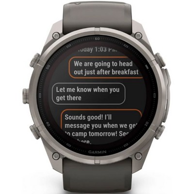 Умные часы Garmin Fenix 9 Pro inReach 51mm Solar Sapphire Titanium with Pebble Gray/Silver Gray Silicone Band (010-04339-01) - фото 61408