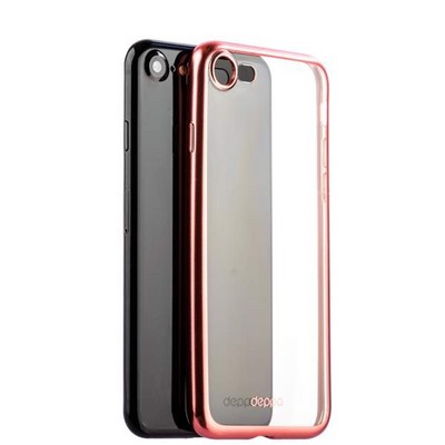 Чехол-накладка силикон Deppa Gel Plus Case D-85285 для iPhone SE (2020г.)/ 8/ 7 (4.7) 0.9мм Розовое золото матовый борт - фото 8086