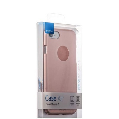 Чехол-накладка пластик Soft touch Deppa Air Case D-83271 для iPhone SE (2020г.)/ 8/ 7 (4.7) 1мм Розовое золото - фото 8147