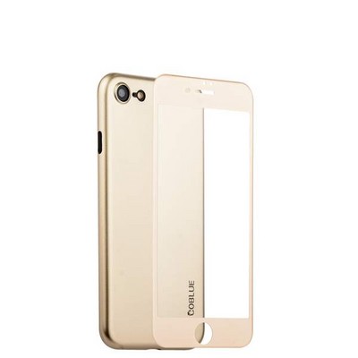 Чехол-накладка супертонкая Coblue Slim Series PP Case & Glass (2в1) для iPhone SE (2020г.)/ 8/ 7 (4.7) Золотистый - фото 8337