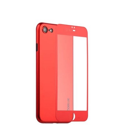 Чехол-накладка супертонкая Coblue Slim Series PP Case & Glass (2в1) для iPhone SE (2020г.)/ 8/ 7 (4.7) Красный - фото 8338