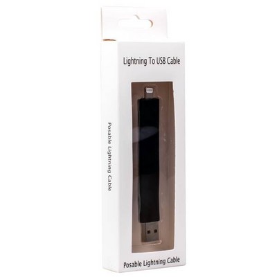 USB дата-кабель для LIGHTNING Cable Posable пластичный черный - фото 4902