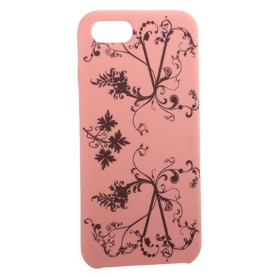 Чехол-накладка силиконовый Silicone Cover для iPhone SE (2020г.)/ 8/ 7 (4.7") Узор Розовый - фото 9101