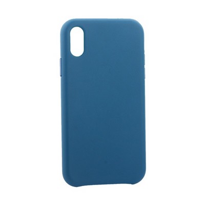 Чехол-накладка кожаная Leather Case для iPhone XR (6.1") Blue Голубой - фото 9124