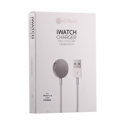 Кабель для зарядки Apple Watch COTECi WS-9 (CS5162-2000) Steel Magnet Charging Cable 2м Белый - фото 4970