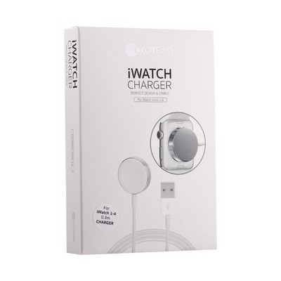 Кабель для зарядки Apple Watch COTECi WS-9 (CS5162-300) Steel Magnet Charging Cable 0.3м Белый - фото 4971