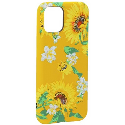 Чехол-накладка силикон MItriFON для iPhone 11 Pro (5.8") 0.8мм с флуоресцентным рисунком Цветы Желтый - фото 9443