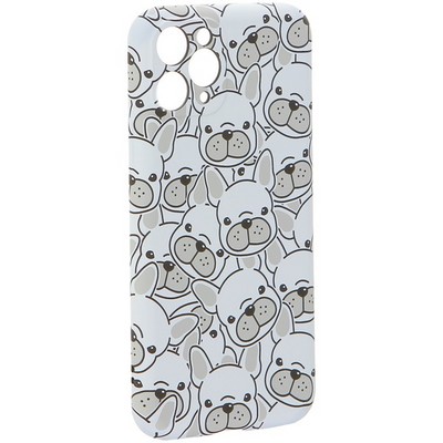 Чехол-накладка силикон MItriFON для iPhone 11 Pro (5.8") 0.8мм с флуоресцентным рисунком Бульдоги Белый - фото 9452