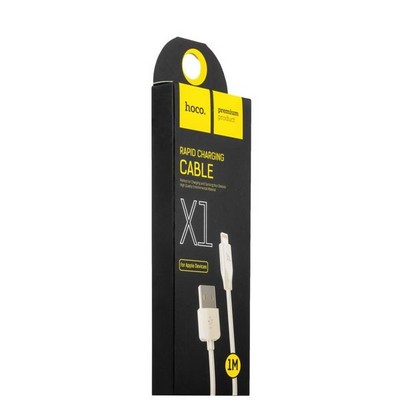 USB дата-кабель Hoco X1 Rapid Lightning (1.0 м) Белый - фото 5011