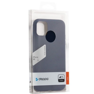 Чехол-накладка силикон Deppa Gel Color Case Basic D-87229 для iPhone 11 (6.1") 0.8мм Синий - фото 9761