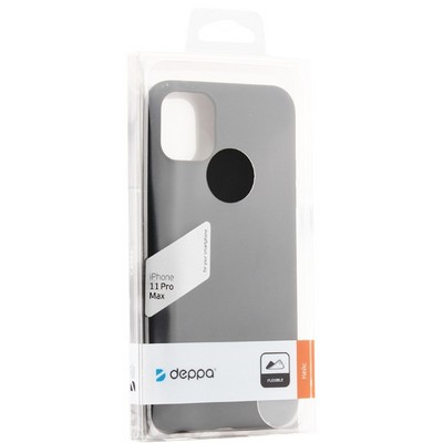 Чехол-накладка силикон Deppa Gel Color Case Basic D-87231 для iPhone 11 Pro Max (6.5") 0.8мм Черный - фото 9766