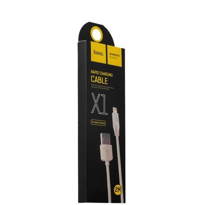 USB дата-кабель Hoco X1 Rapid Lightning (2.0 м) Белый - фото 5032