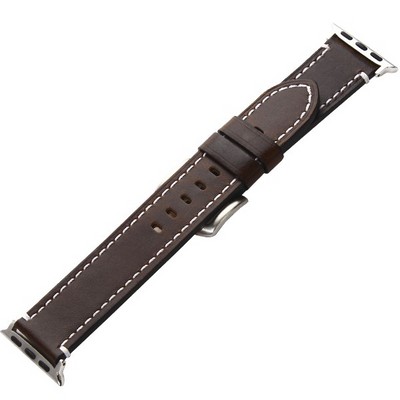 Ремешок кожаный COTECi W35 Homag Leather Band (WH5258-BR) для Apple Watch 40мм/ 38мм Коричневый - фото 10213