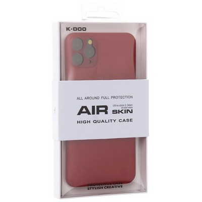Чехол-накладка пластиковая KZDOO Air Skin 0.3мм для Iphone 11 Pro Max (6.5") Красная - фото 10274