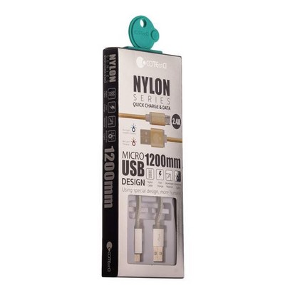 USB дата-кабель COTECi M23 NYLON series MicroUSB CS2131-1.2M-TS (1.2m) серебристый - фото 5075