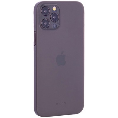 Чехол-накладка пластиковая KZDOO Air Skin 0.3мм для Iphone 12 Pro (6.1") Серая - фото 10643