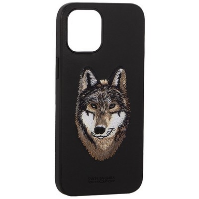 Накладка кожаная Club SAV Series для iPhone 12 Pro Max (6.7") Wolf-волк - фото 10701