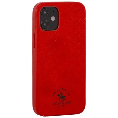 Накладка кожаная Club Knight Series для iPhone 12 mini (5.4") Красная - фото 10706