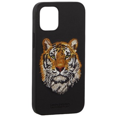 Накладка кожаная Club SAV Series для iPhone 12 mini (5.4") Tiger-тигр - фото 10713