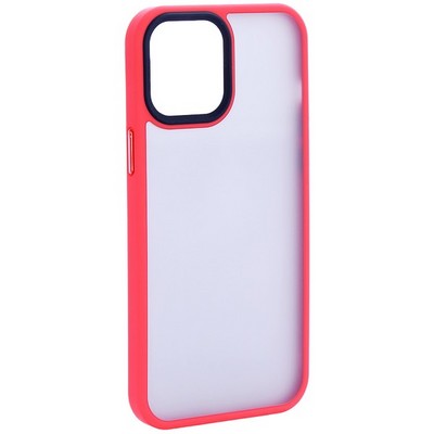 Чехол-накладка пластиковая DFANS Design Be Different Case с силиконовыми бортами для iPhone 12 Pro Max (6.7") Красный - фото 11095