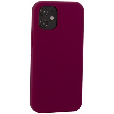 Накладка силиконовая MItrifON для iPhone 12 mini (5.4") без логотипа Maroon Бордовый №52 - фото 11218