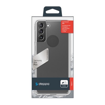 Чехол-накладка силикон Deppa Gel Case D-870001 для Samsung S21 Plus 1.5мм Прозрачный - фото 11577