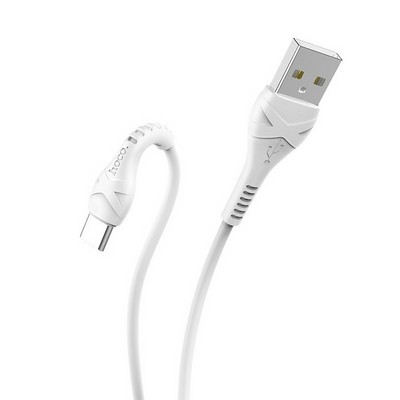 USB дата-кабель Hoco X37 Cool power Charging data cable for Type-C (1.0м) Белый - фото 11617