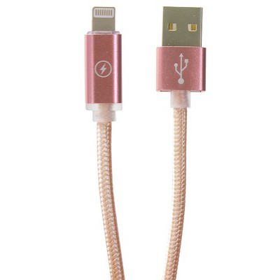 USB дата-кабель COTECi M30i Lightning Cable Breathe CS2127-MRG (0.2m) Розовое золото - фото 5201