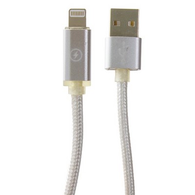 USB дата-кабель COTECi M30i Lightning Cable Breathe CS2127-TS (0.2m) Серебристый - фото 5202