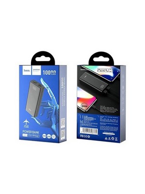 Аккумулятор внешний универсальный Hoco J45 10000 mAh Elegant Shell power mobile power bank (2USB:5V-2.0A Max) Черный - фото 12922