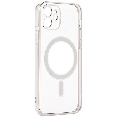 Чехол-накладка силиконовая J-case Magsafe Series для iPhone 12 (6.1") Серебристый - фото 13004