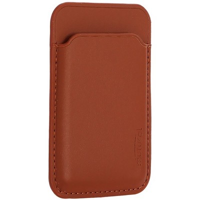 Кожаный чехол-бумажник Mutural Magnetic Card Holder для iPhone Brown Коричневый - фото 13038