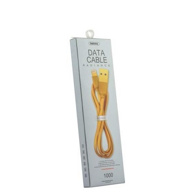 USB дата-кабель Remax Radiance Cable (RC-041i) LIGHTNING fast charging (1.0 м) Золотистый - фото 5263