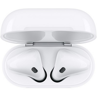 Беспроводные наушники Apple AirPods 2 с зарядным футляром MV7N2, белый - фото 17336