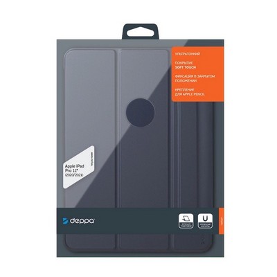 Чехол-подставка Deppa Wallet Onzo Magnet для iPad Pro (11") 2020-2021г.г. Soft touch 2.0мм (D-88073) Темно-синий - фото 17449