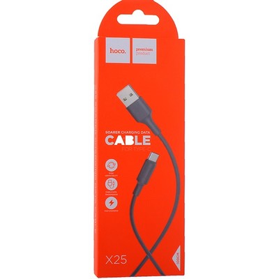 USB дата-кабель Hoco X25 Soarer charging data cable Type-C (1.0 м) Black - фото 5389