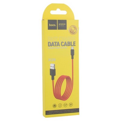 Дата-кабель USB Hoco X29 Superior style charging data cable Type-C (1.0 м) Red Красный - фото 5423