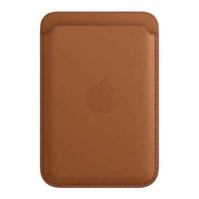 Кожаный чехол-бумажник Apple MagSafe для iPhone, Золотисто-коричневый - фото 18880