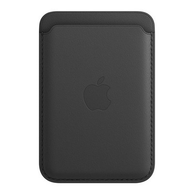 Кожаный чехол-бумажник Apple MagSafe для iPhone, Черный - фото 18884